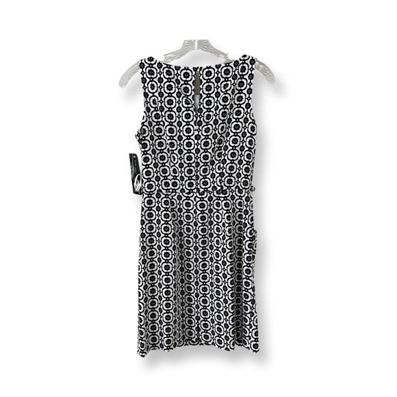 Nine West Sleeveless Dress Black and White Pattern  Women’s Size 2 NWT - Picture 2 of 16